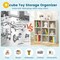 Costway 9-Cube Kids Toy Storage Organizer Wooden Children's Bookcase Display Bookshelf